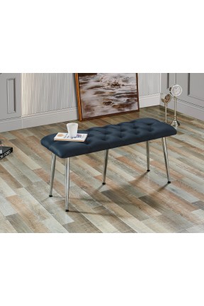 rom Metal Gri Oturaklı Sivriltme Ayaklı Babyface Puf & Bench & Oturak KROM-SİVRİLTME-AYAKLI-BENCH 