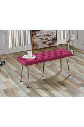 Krom Metal Pembe Oturaklı Sivriltme Ayaklı Babyface Puf & Bench & Oturak KROM-SİVRİLTME-AYAKLI-