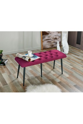 Siyah Boyalı Siyah Oturaklı Metal Sivriltme Ayaklı Babyface Puf & Bench & Oturak STATİK-SİVRİLTME